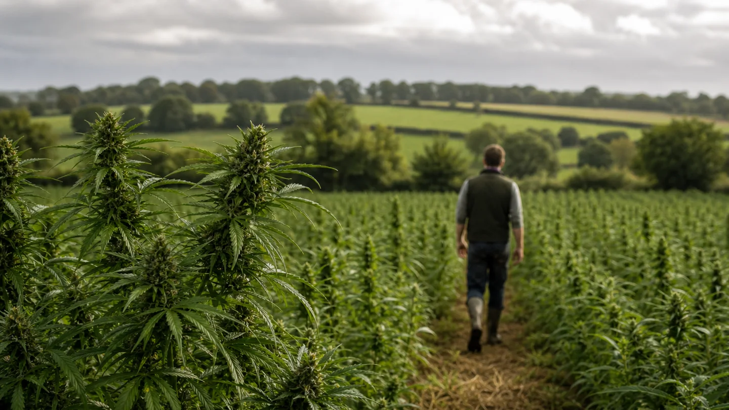 Hemp growing in an Irish field